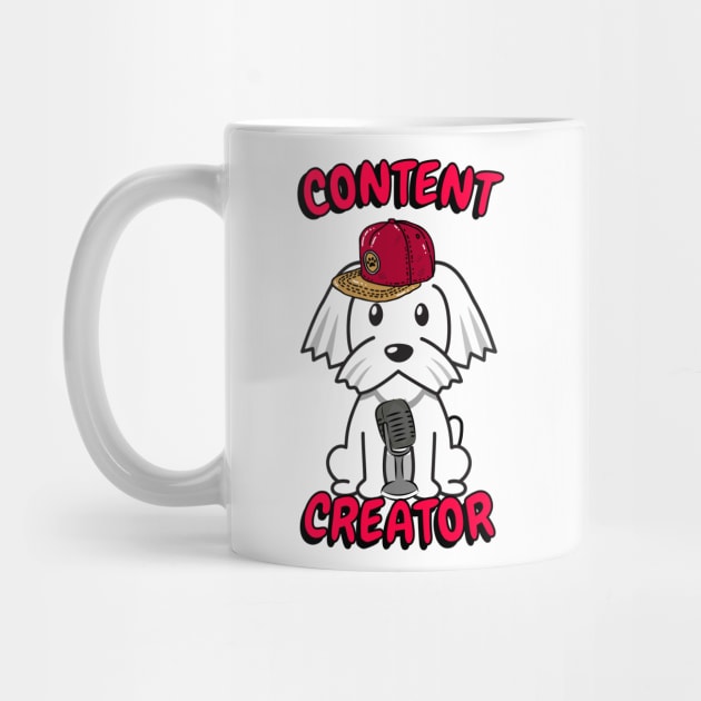 Cute white dog is a content creator by Pet Station